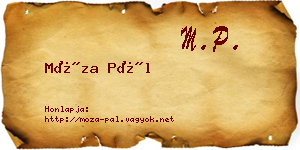 Móza Pál névjegykártya